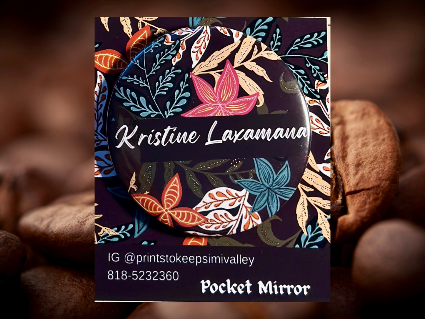 Set of 6 Custom Name 1 Side- Mirror 3x3” round | Custom gift | party Souvenir |Party Favors | giveaways | mixed or same design