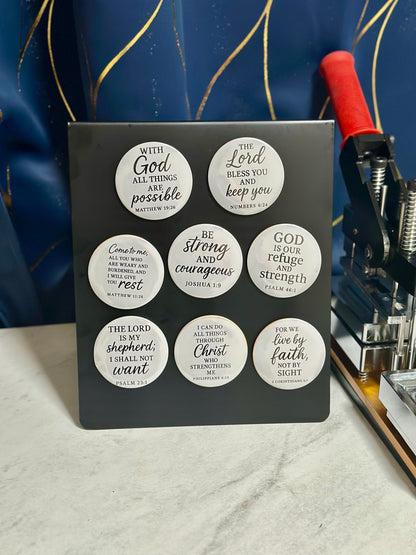 Bible Verse Magnets Set of 12– Christian Scripture Refrigerator Magnets, Inspirational Gifts, Religious Home Decor, Faith Keepsakes
