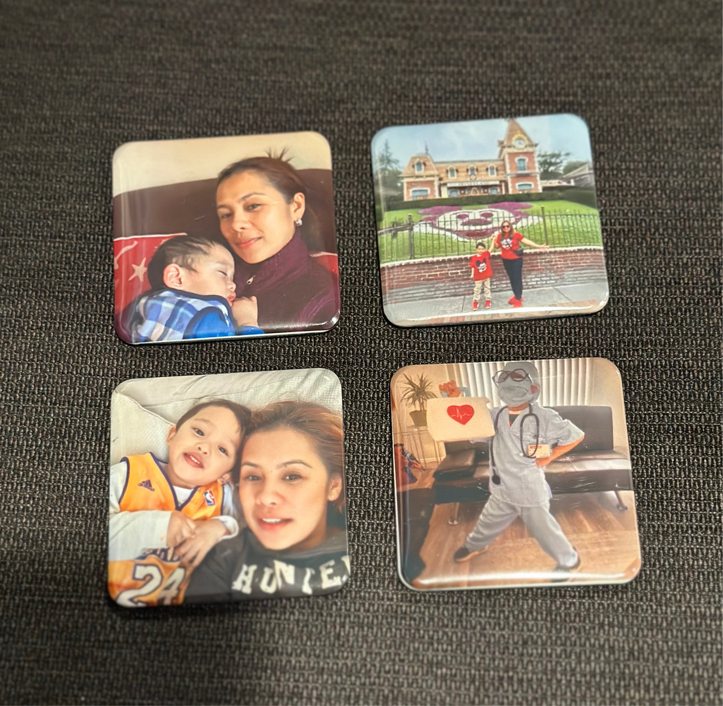 Custom Photo Fridge Magnet (2x2” square) Personalized Picture Magnet | Wedding Favors, Party Souvenirs, Birthday Keepsake Gift