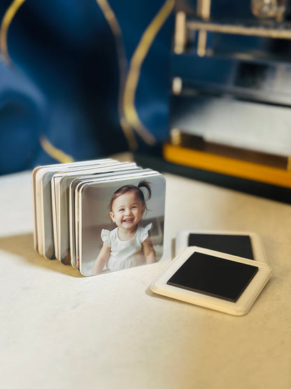 Custom Photo Fridge Magnet (2x2” square) Personalized Picture Magnet | Wedding Favors, Party Souvenirs, Birthday Keepsake Gift