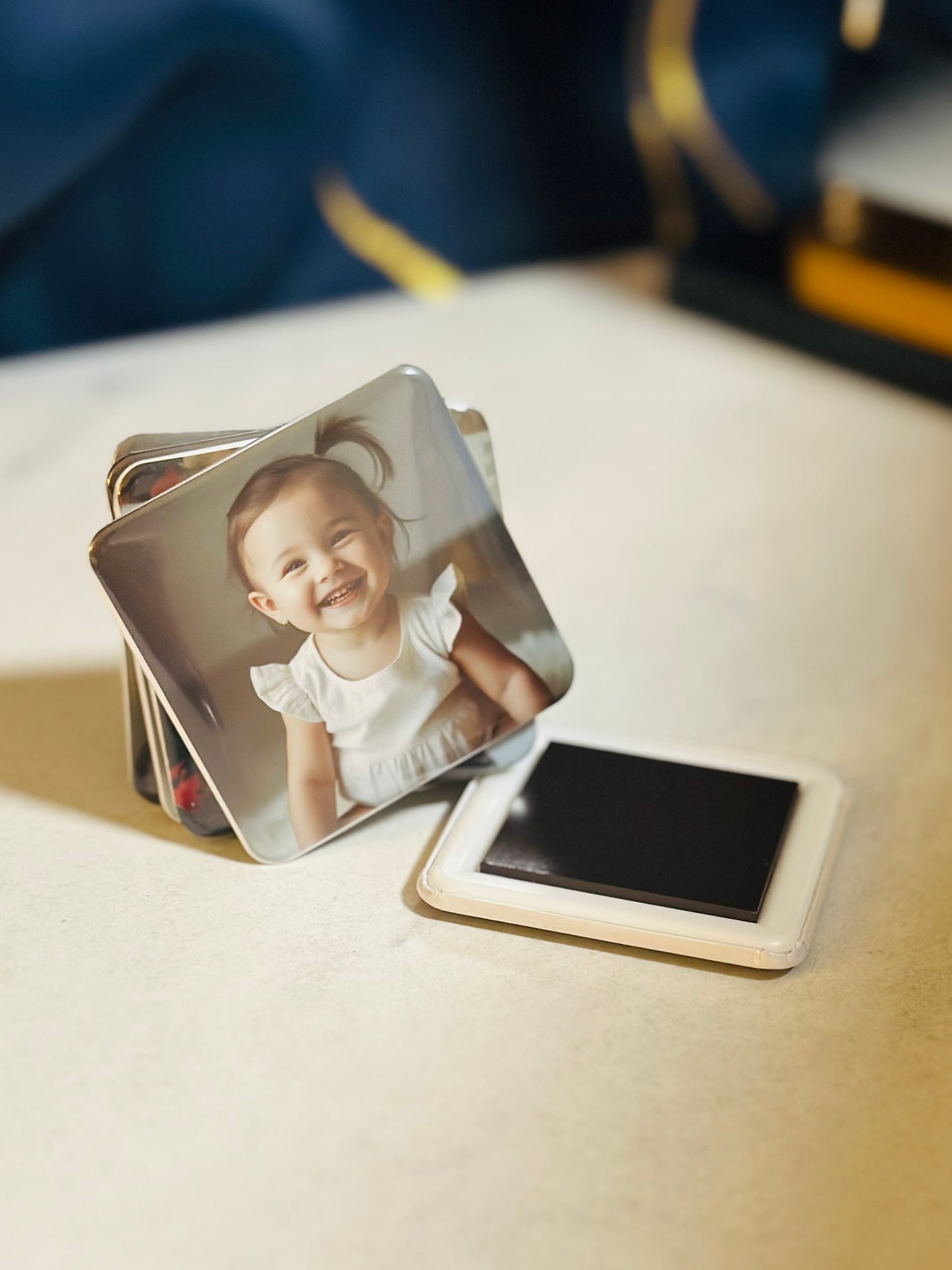 Custom Photo Fridge Magnet (2x2” square) Personalized Picture Magnet | Wedding Favors, Party Souvenirs, Birthday Keepsake Gift