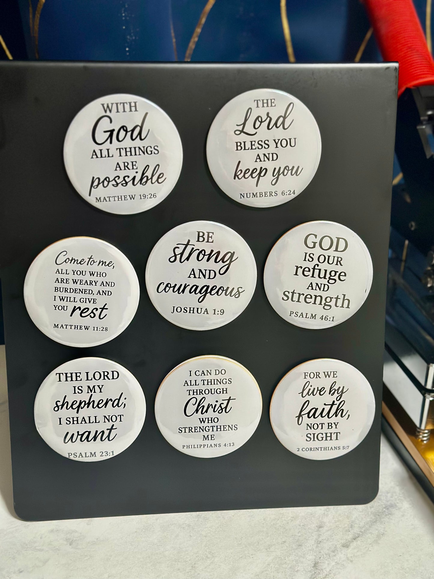 Bible Verse Magnets Set of 12– Christian Scripture Refrigerator Magnets, Inspirational Gifts, Religious Home Decor, Faith Keepsakes