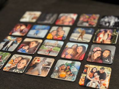 Custom Photo Fridge Magnet (2x2” square) Personalized Picture Magnet | Wedding Favors, Party Souvenirs, Birthday Keepsake Gift