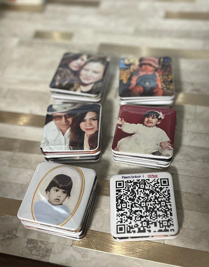 Custom Photo Fridge Magnet (2x2” square) Personalized Picture Magnet | Wedding Favors, Party Souvenirs, Birthday Keepsake Gift