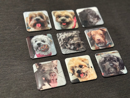 Custom Photo Fridge Magnet (2x2” square) Personalized Picture Magnet | Wedding Favors, Party Souvenirs, Birthday Keepsake Gift