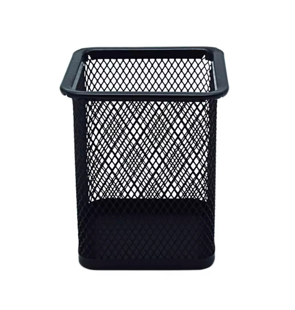 Mesh Pen Holder with Custom Photo magnet (2x2") - Personalized Desk organizer